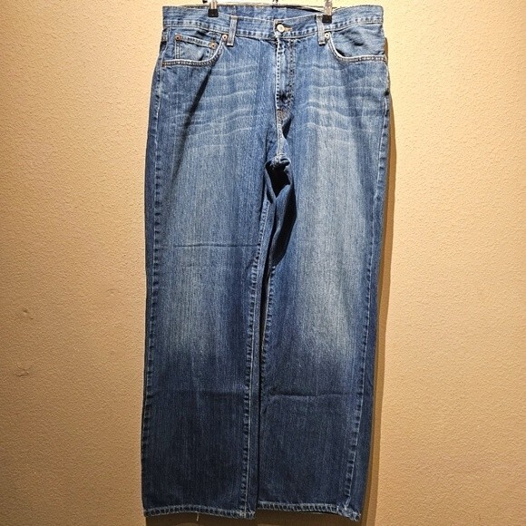 Lucky Brand Denim - Lucky Brand Dungarees Wide Leg Jeans Women's Size 36 Vintage